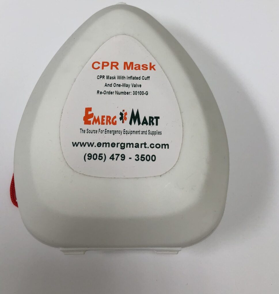 30100-G CPR Mask with Inflated Cuff w/Case