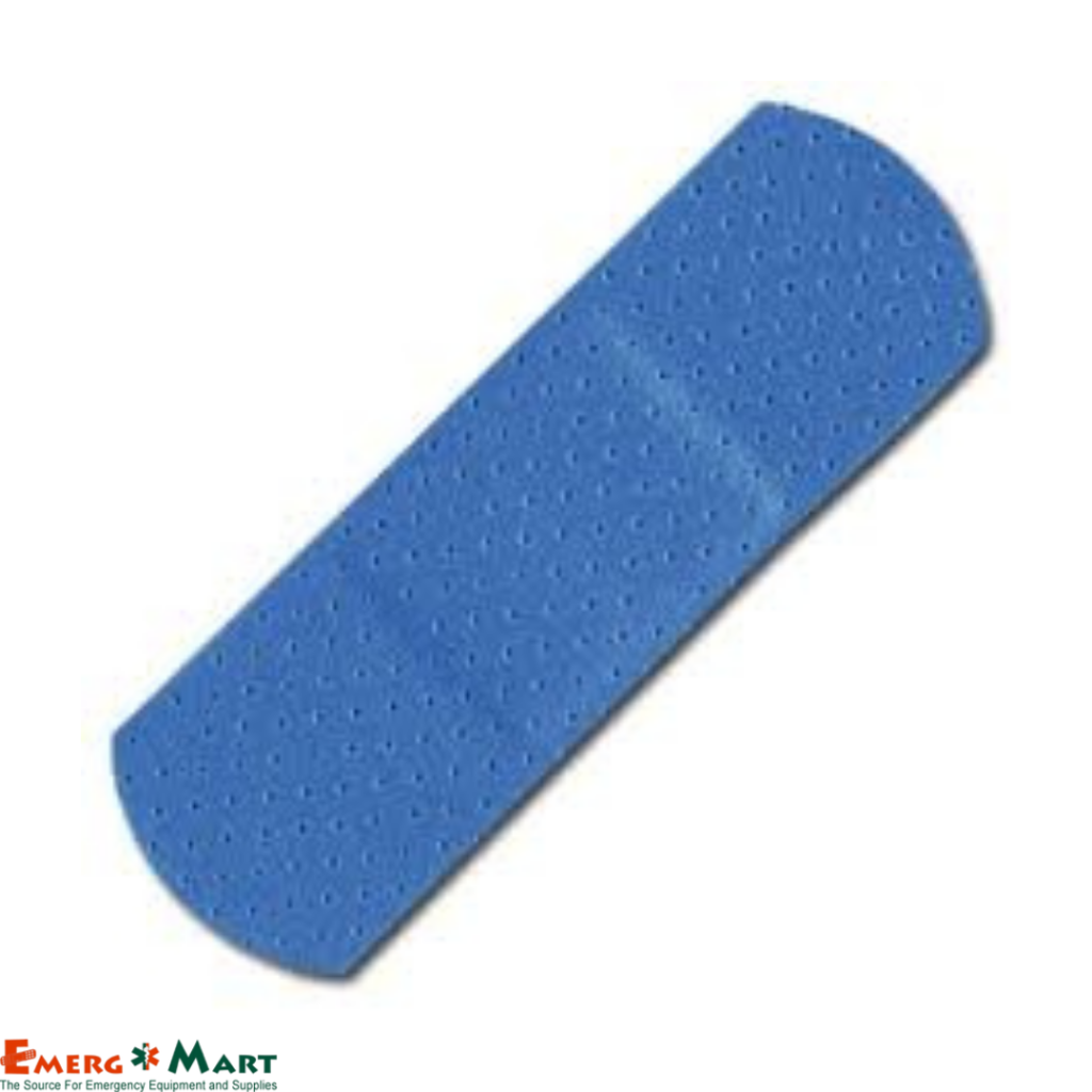 10234-G Blue Metal Detectable Fabric Adhesive Strips (25/Bag)